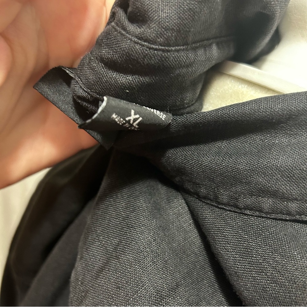 Black linen jacket XL - Picture 3 of 6